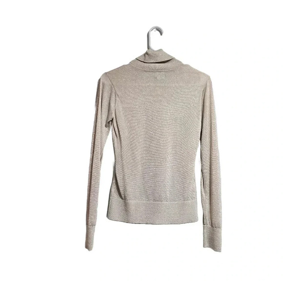 Silver Metallic Turtleneck Sweater - Never Worn - Picture 3 of 16